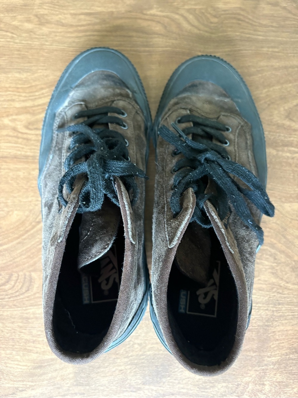 Vans Men's High-Top Suede Sneakers - Brown & Black - Picture 3 of 5